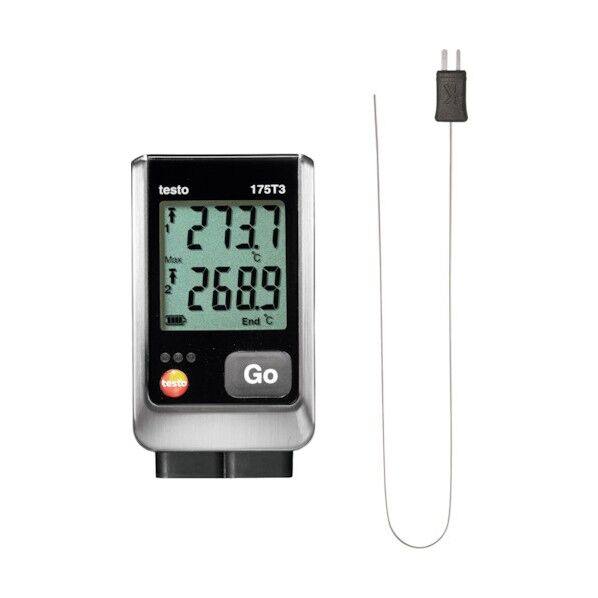 テストー 温度ロガK熱電対針金タイプ2chセット TESTO175T3-SET2 1組
