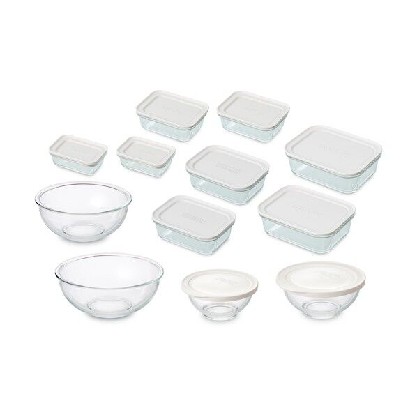 574566 耐熱ガラス容器 12点セット ホワイト TGS-12S-W 12個