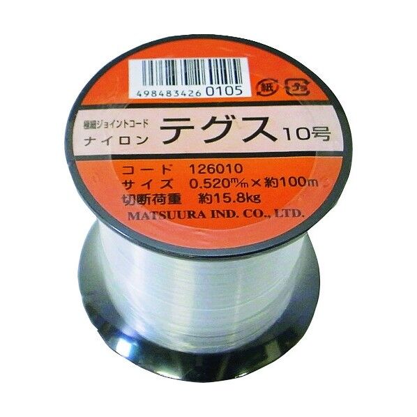 ※法人専用品※まつうら工業 テグスボビン巻 10号×100m 1巻...