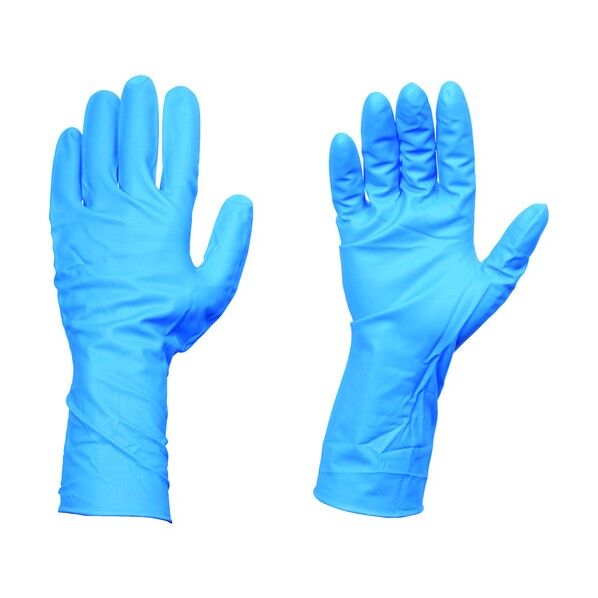 使い捨てニトリル手袋TGストロング 0.26 粉無青M 50枚 269 x 129 x 73 mm TGNN26BM 10枚