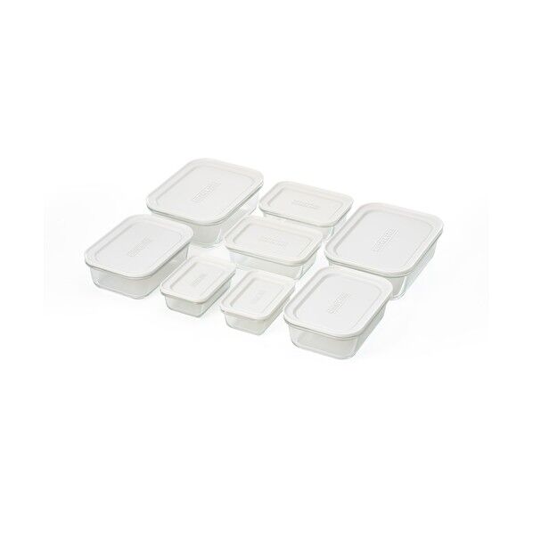 576904 耐熱ガラス容器 8点セット ホワイト TGS-8S-W 8個