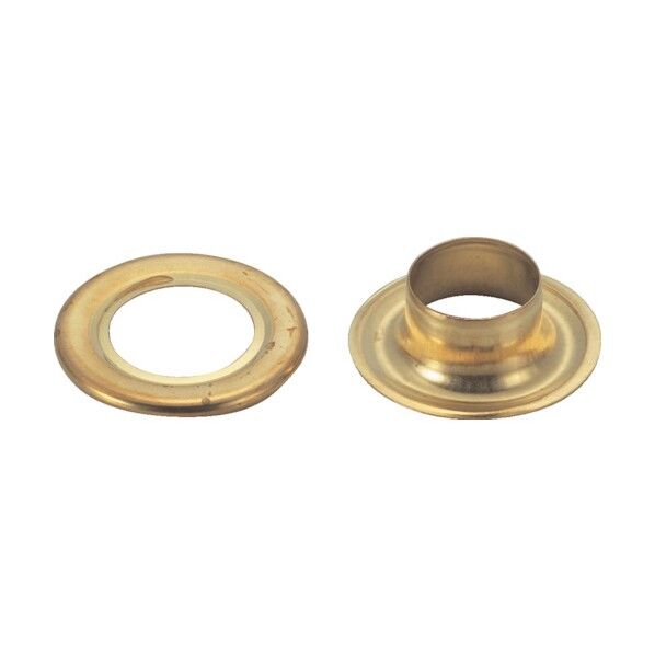 トラスコ 両面ハトメ 真鍮 7mm 500組入 (円筒ケース入) THP-B7 500組...