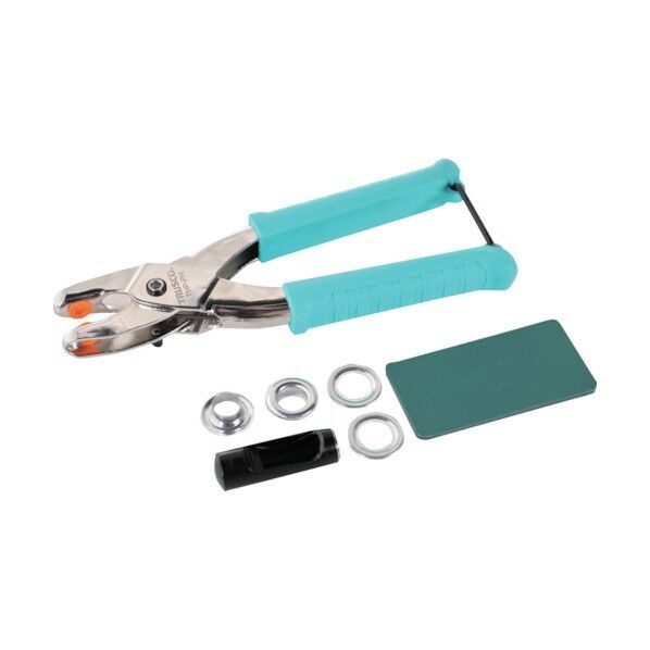 両面ハトメプライヤーセット プライヤー型 7mmセット(ハトメパンチ本体・アルミハトメ・コマ・ポンチ・下敷き付) THP-PHSET7 1セット