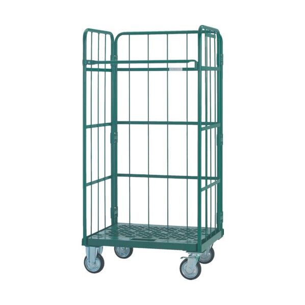 鋼製カゴ車省音タイプ ハイテナー (床板プラスチック製) 直進仕様