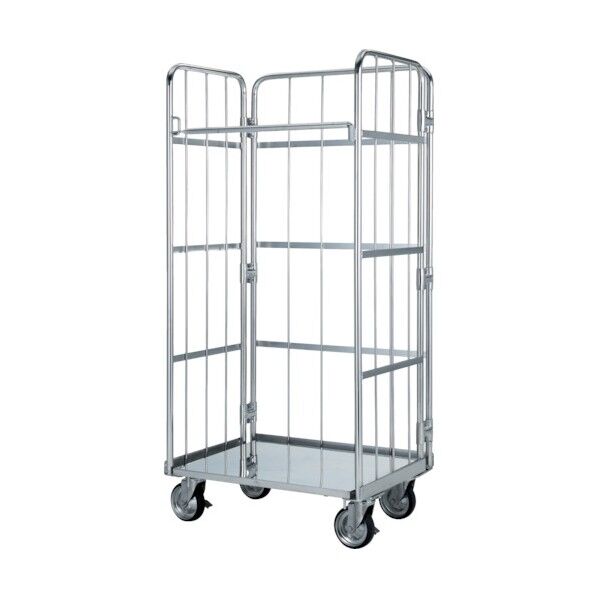 ステンレス製カゴ車 ステンレスハイテナー 床板ステンレスタイプ