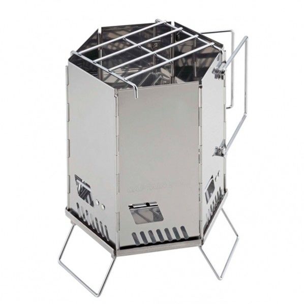 ヘキサ 火起し ストーブ 組み立て幅21.5×奥行19×高さ30cm UG-0007 1個