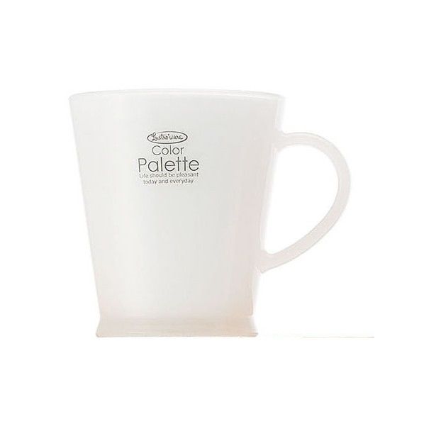 カラーパレットカップ ホワイト 幅10.4×奥行7.7×高さ9cm C-425 1個