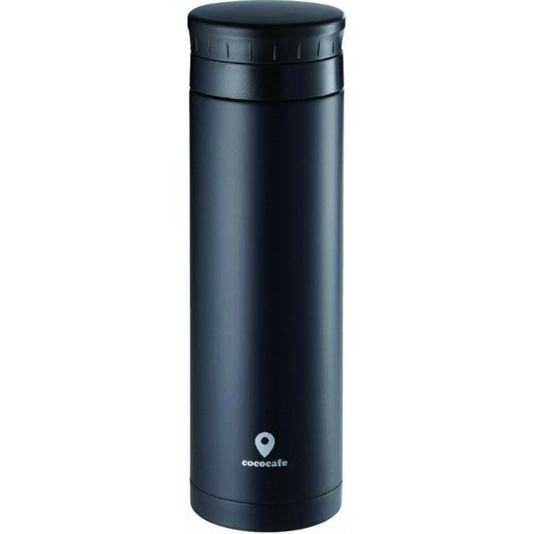ココカフェ 真空二重マグ ブラック 幅7×奥行7×高さ23cm 1個