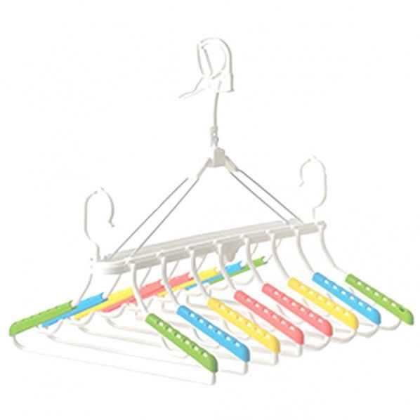 スーパードライハンガー プラ8連 ネオ 幅38.5~53.5×奥行53.5×高さ44.5cm P5C 1個