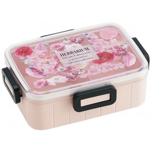 ハーバリウム 4点ロックランチボックス ピンク 幅17.5×奥行12.9×高さ5.8cm YZFL7C 1個