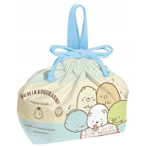 すみっコおべんきょう ランチ巾着 幅29×奥行12×高さ16.5cm KB7 1個