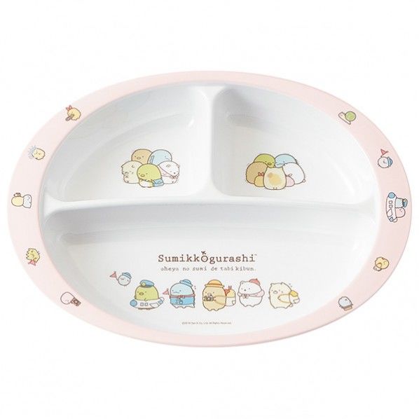 すみっコぐらし たびきぶん メラミンランチプレート 幅26×奥行19.5×高さ4cm M370 1個