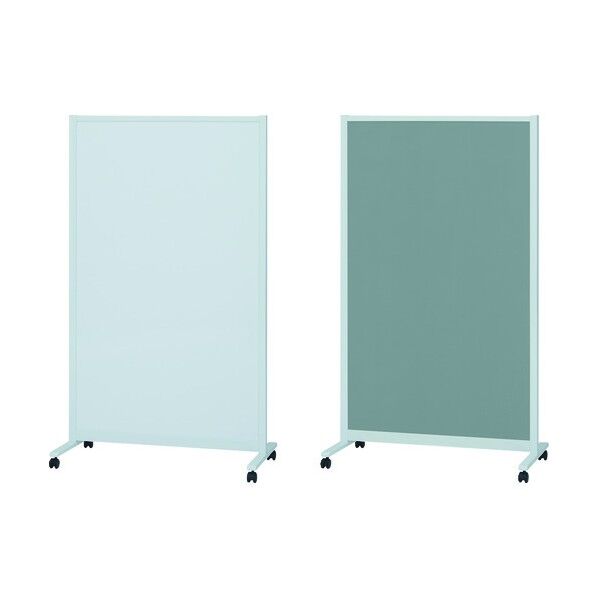 ホワイトボードパーテーション 片面掲示板キャスタータイプ