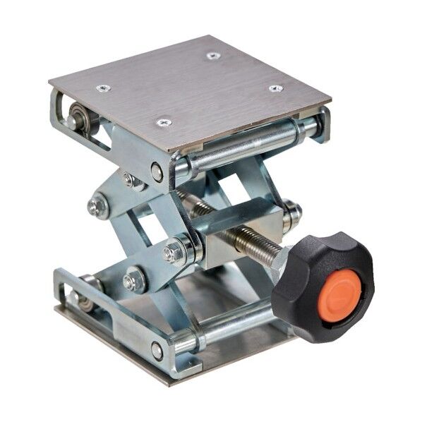 ラボジャッキ(天板ステンレスタイプ・ノブハンドル式)