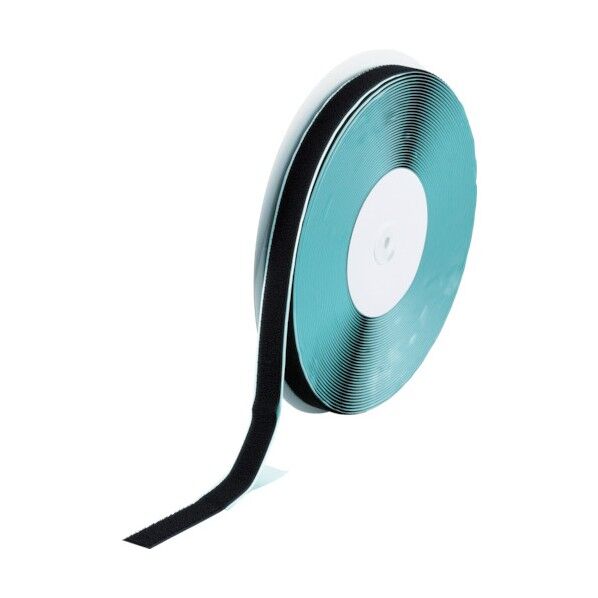 マジックテープ糊付B側幅25mmX長さ25m黒 327 x 324 x 40 mm TMBN-2525-BK 1点