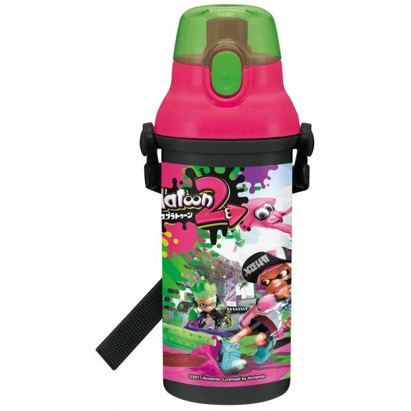スプラトゥーン2 食洗機対応直飲みプラワンタッチボトル 幅9.5×奥行7.9×高さ21cm PSB5SAN 1個