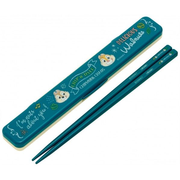 チップ&デール 音の鳴らない箸・箸箱セット 幅19×奥行3.1×高さ1.3cm はし/18cm ABC3 1個