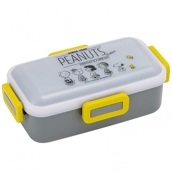 SNOOPYモノクロ ふわっと弁当箱 幅18.6×奥行10.8×高さ6.2cm PFLB6 1個