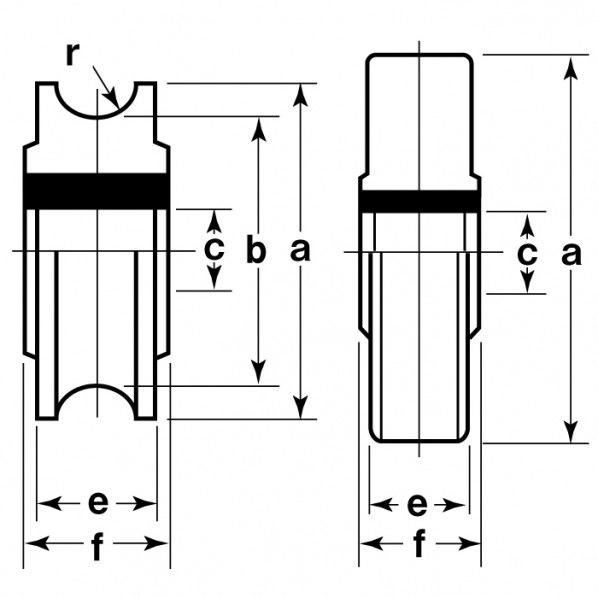 ローラー戸車車のみ丸 50mm NO.2514 1