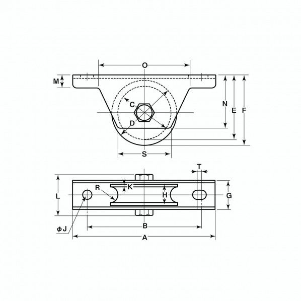 MC防音重量戸車(溝R型)