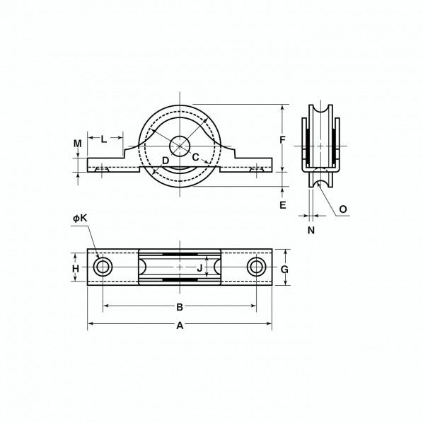 ステンレス戸車 30mm SAS-0301 1