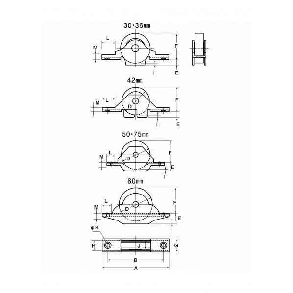 ベアリング入ステンレス戸車