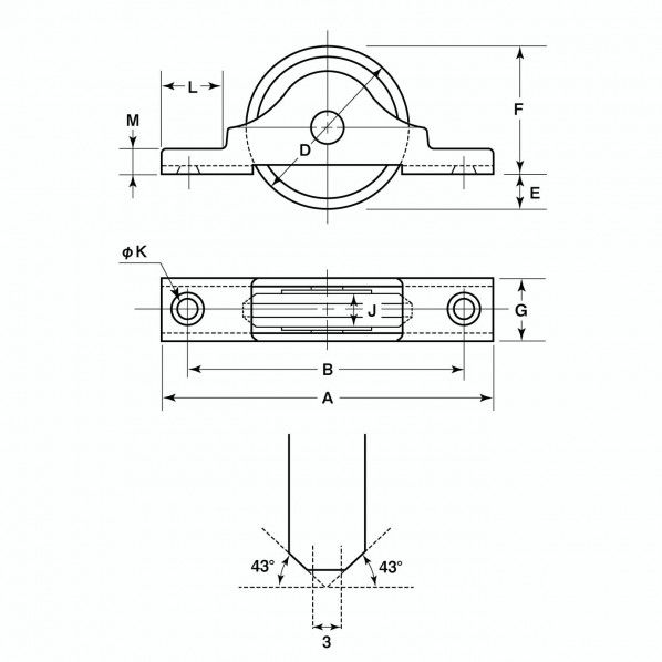 ベアリング入ステン車 33mm FBS-0339 1