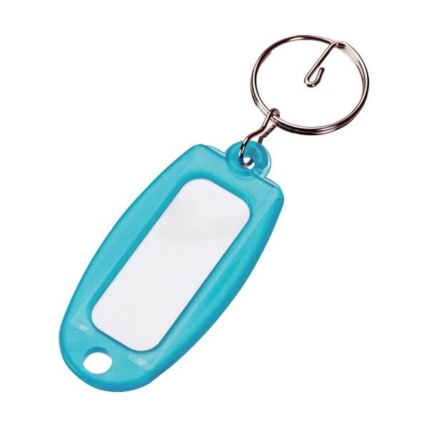 名札キーホルダー 透明ブルー TNH-50-TB 50枚