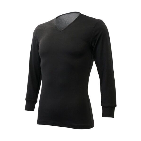 サーモワン Vネック9部丈袖 メンズ/BLK