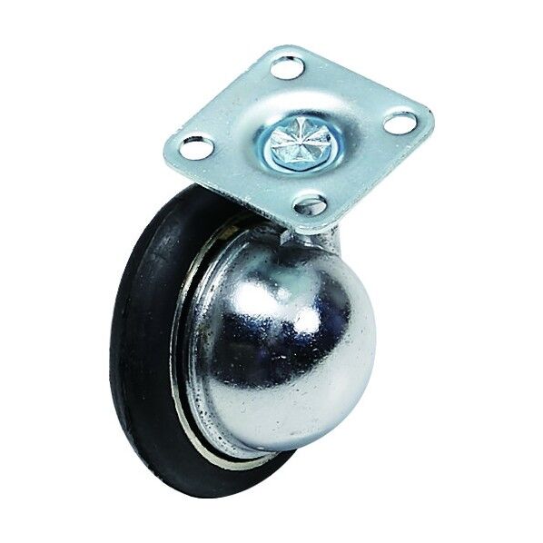 サムソン メタルボールキャスター 自在 ゴム車 60mm TP1160-01-CR-RT 1個