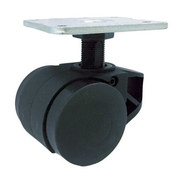 SAMSONG 高さ調整機能付 双輪キャスター 自在 ナイロン車