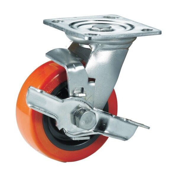 ステンレスキャスター(ウレタン車) 自在ストッパー付