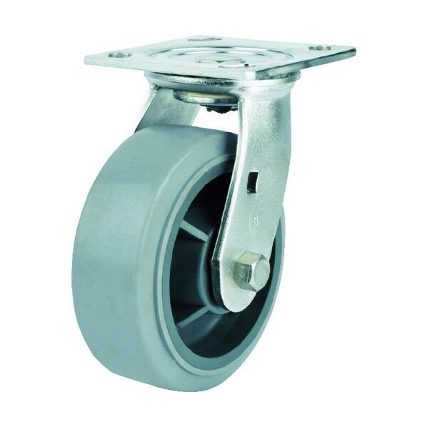 ステンレスキャスター(エラストマー車) 自在