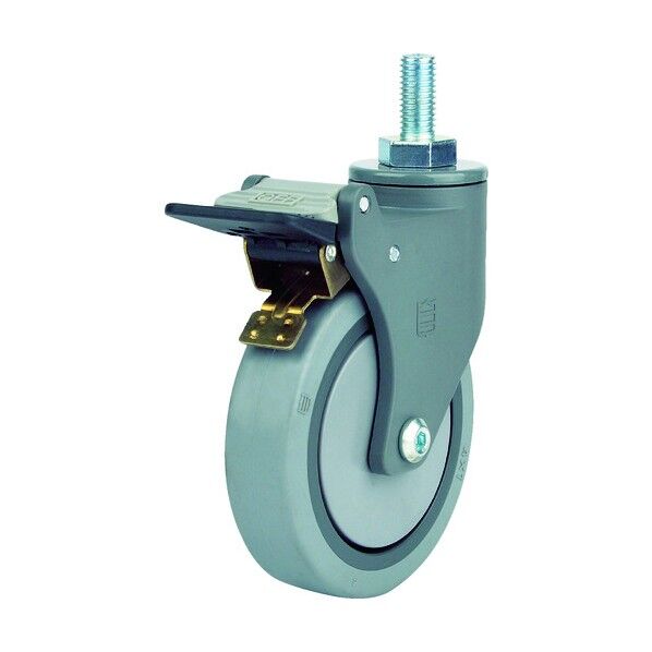 SAMSONG 樹脂キャスター 自在SP付 エラストマー 100mm 102×25×139MM TP3840-21-MIR-TG-SWB 1台