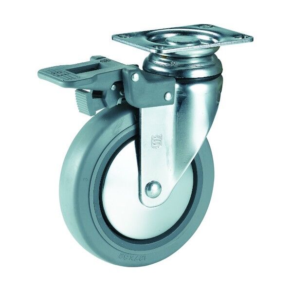 メディカル機器キャスター(エラストマー車) 自在ストッパー付