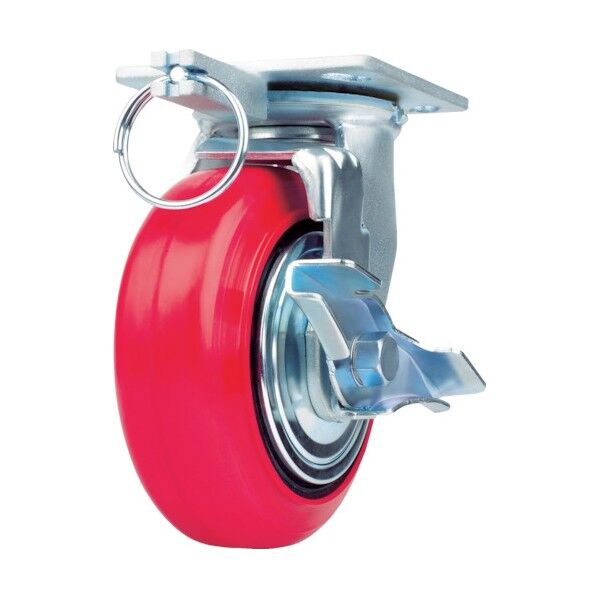 重荷重用キャスター(鋳物ホイール耐湿ウレタン車) 自在ストッパー付