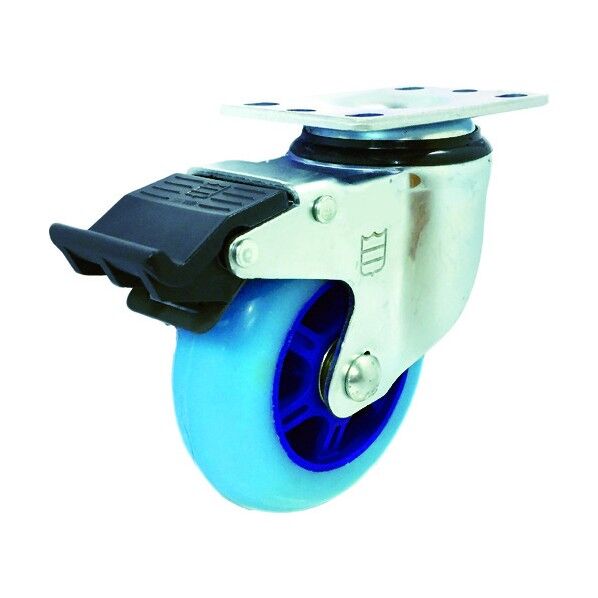 キャスター(高弾性ウレタン車) 自在ストッパー付