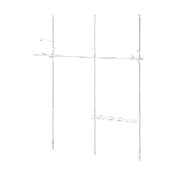 296328 つっぱり物干し 3本タイプ ホワイト TPM-3-W 1点