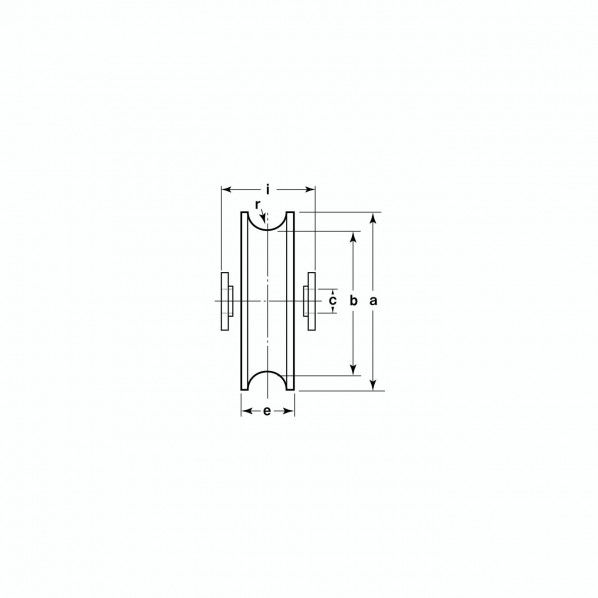 440Cベアリング入 ステンレス重量戸車 溝R車型 車のみ 90mm JCP-0901 1個