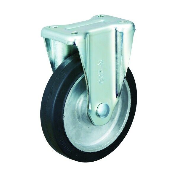 プレート式キャスター(アルミホイールゴム車) 固定