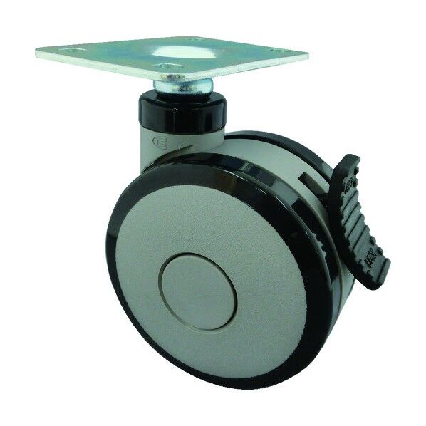 双輪キャスター(エラストマー車) 自在ストッパー付