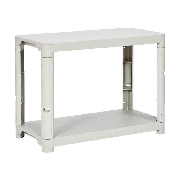 プラ棚 高さ658-2段タイプ コーナーキャップ4個付 ネオグレー TPT-2342CA 1台