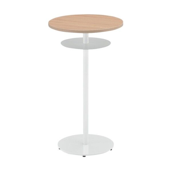 ハイテーブル(円型)棚付 600X1000 TRA-060HCT-W998 1