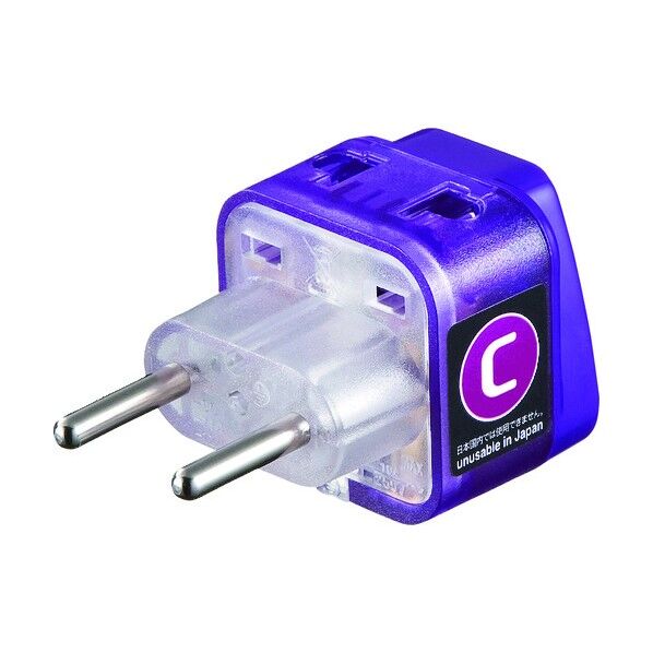 海外電源変換アダプタエレプラグW-C(ヨーロッパ全域) TR-AD14 1点