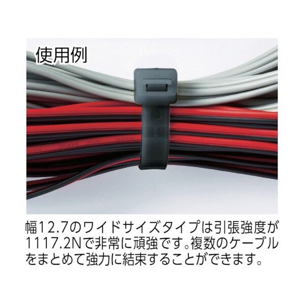 トラスコ ケーブルタイ幅２．５ｍｍＸ１００ｍｍ最大結束Φ２２耐候性 201 x 114 x 17 mm TRCV-100W(CV100W)(100ホﾟンイリ) 100本