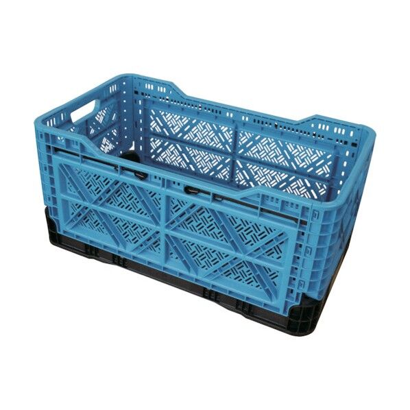 トラスコ(TRUSCO) 折りたたみメッシュコンテナ48L ブルー TR-MPB48A-B 1点