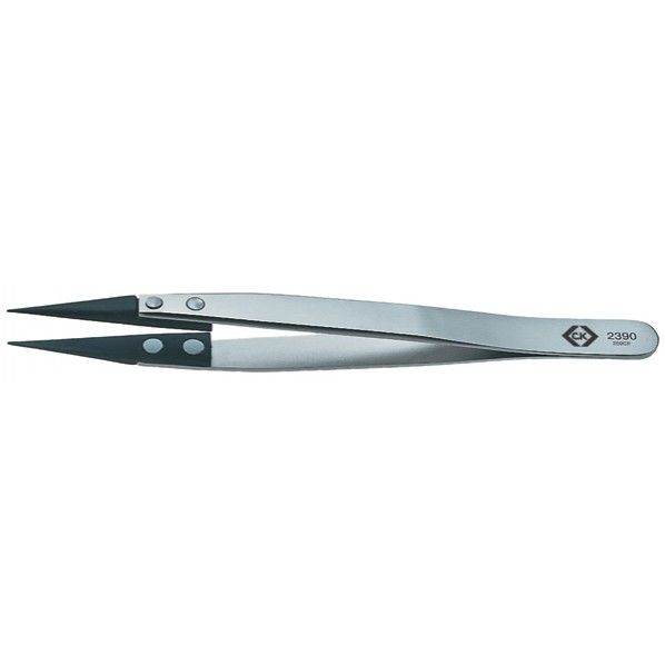 カーボンファイバーESDピンセット 全長:130mm T2390 1本