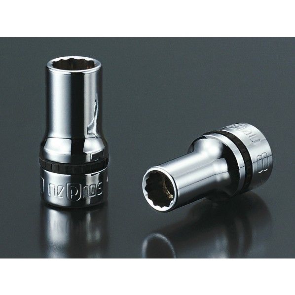 9.5sq.セミディープソケット(十二角)(インチ) 対辺寸法1/2inch 全長35mm NB3M-1/2W
