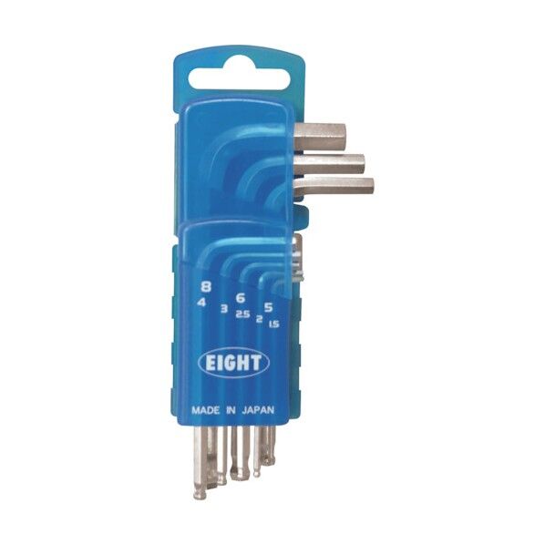 六角棒スパナテーパー標準寸法ドアホルダー8本1.5~8mm