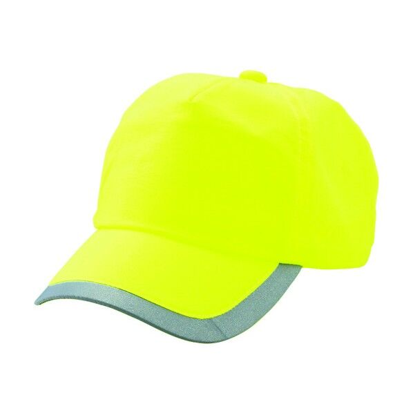 反射テープ付帽子蛍光イエロー